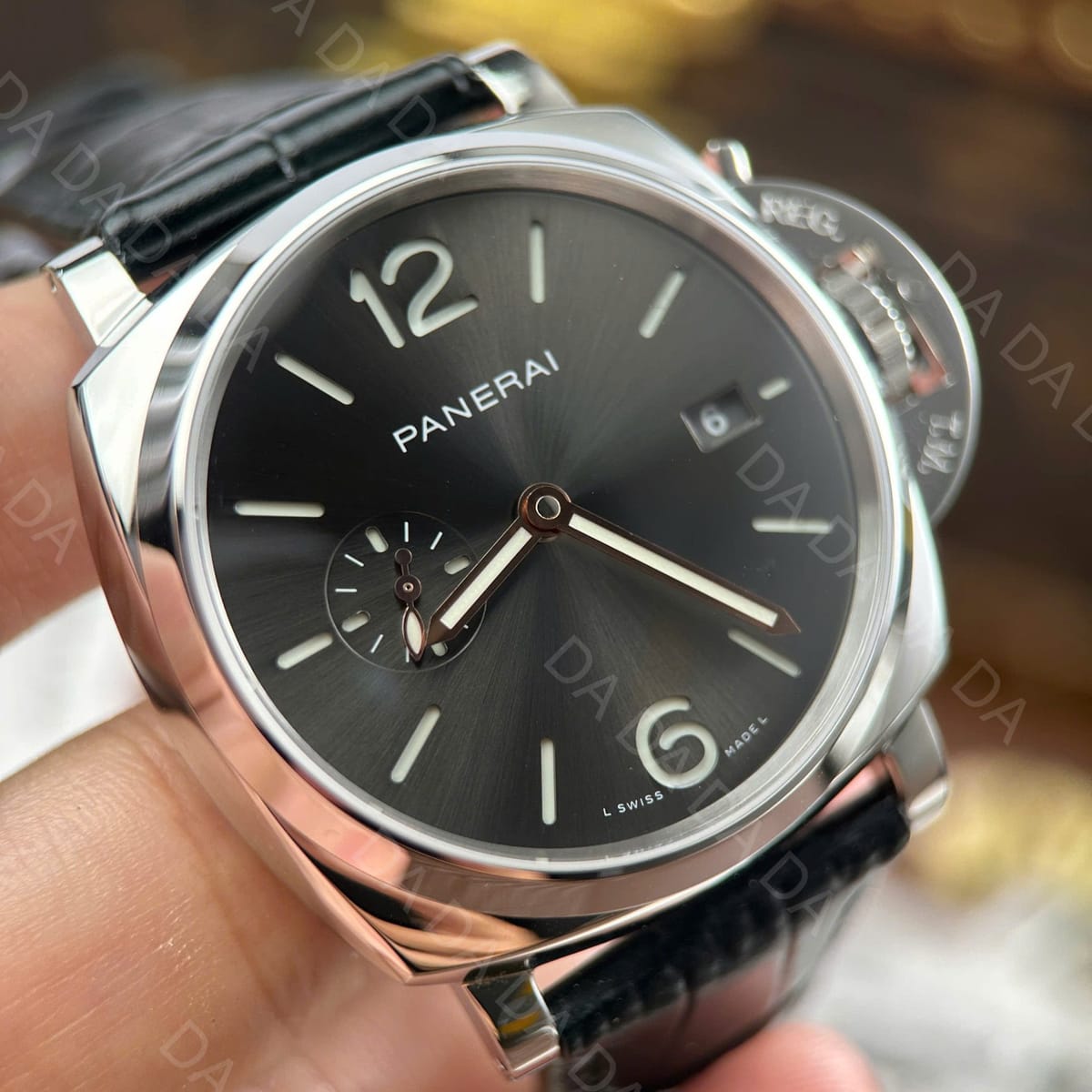 파네라이 루미노르 PAM1250 그레이다이얼 가죽밴드 42mm 9