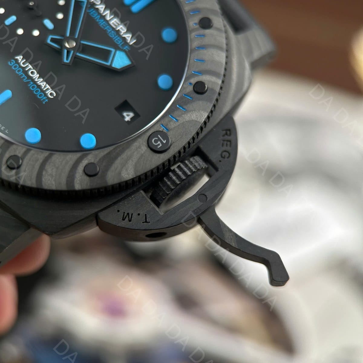 파네라이 섭머저블 PAM1616 블랙 카본 러버밴드 47mm 5
