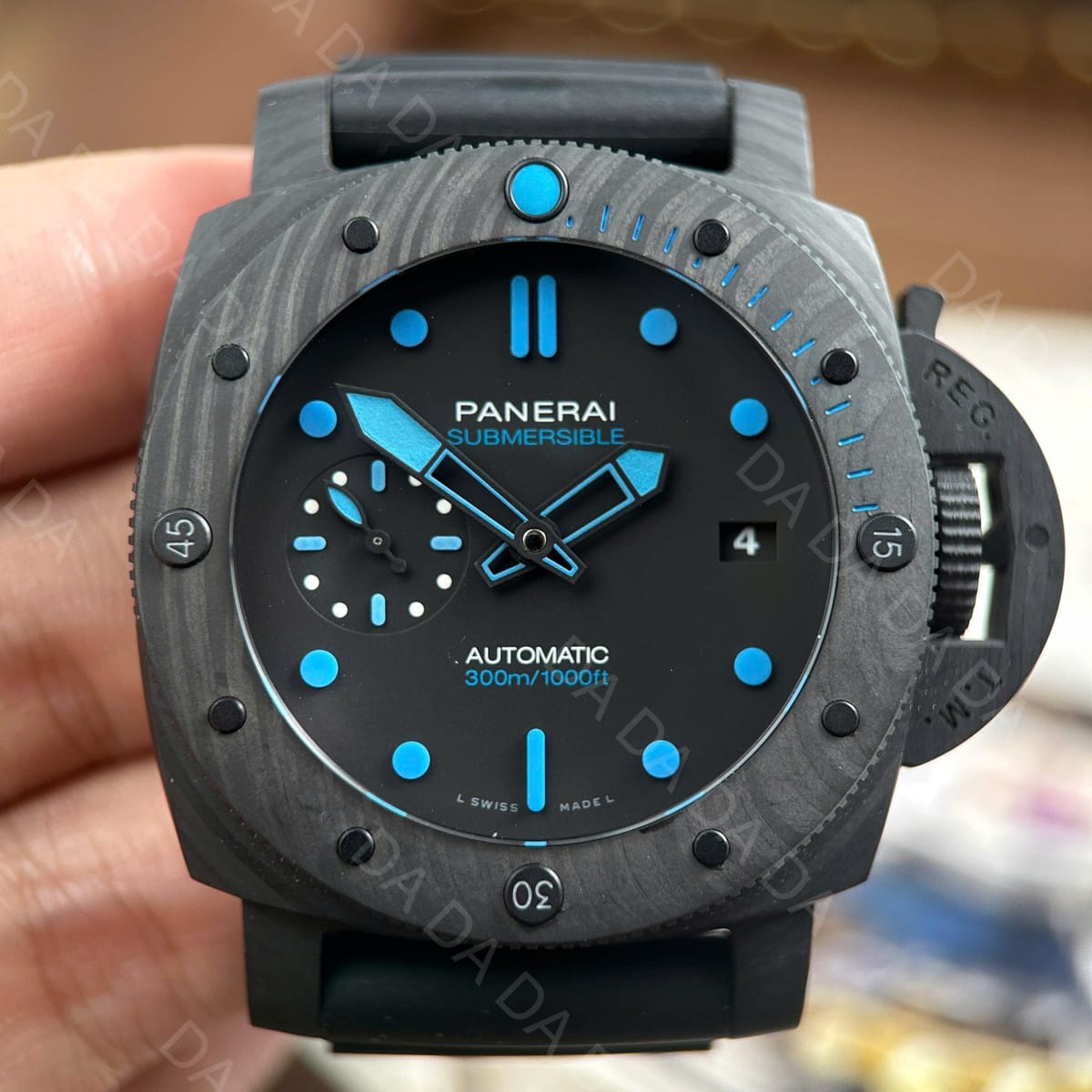 파네라이 섭머저블 PAM1616 블랙 카본 러버밴드 47mm 9