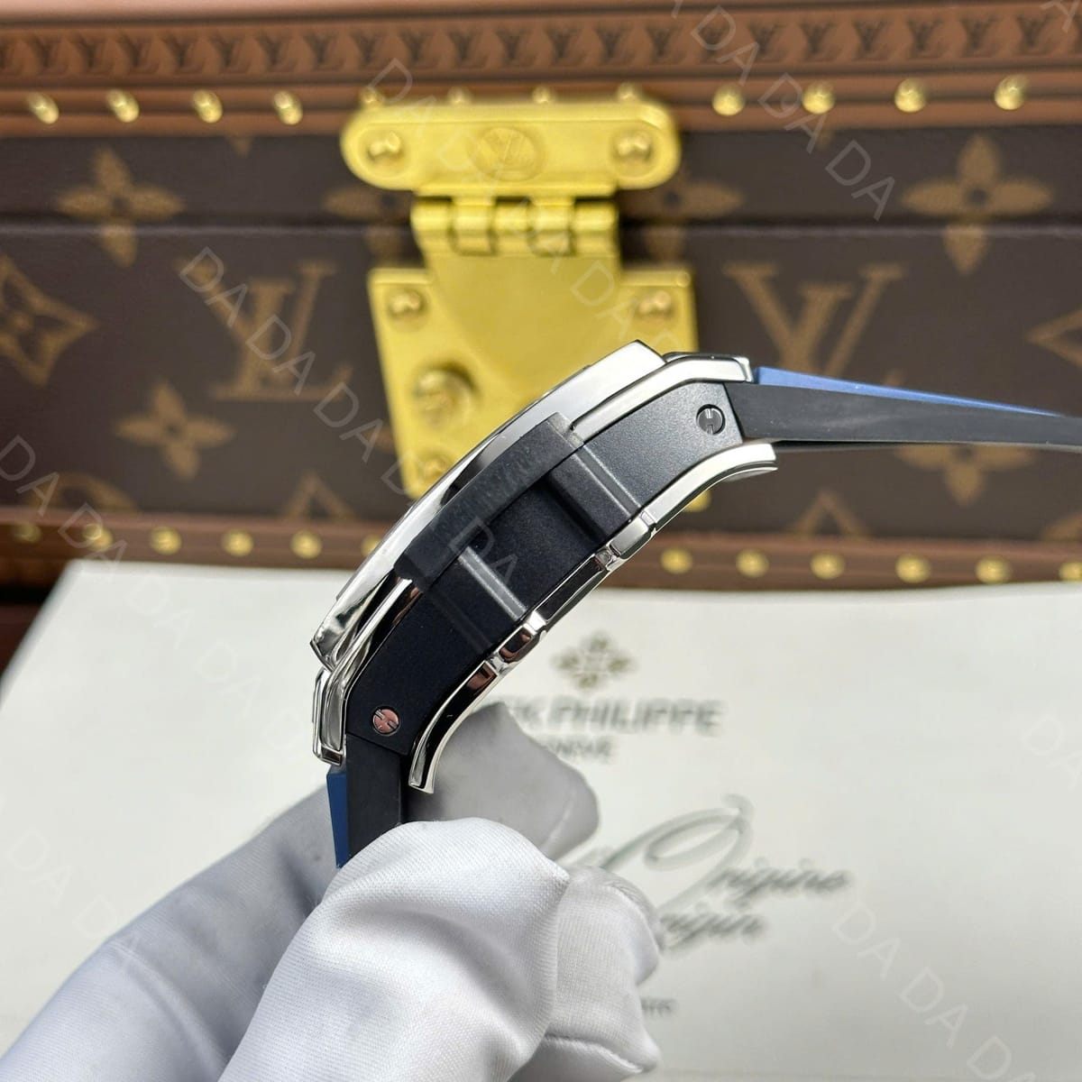 위블로 스피릿 오브 빅뱅 티타늄 실버 블루 러버밴드 42mm 8
