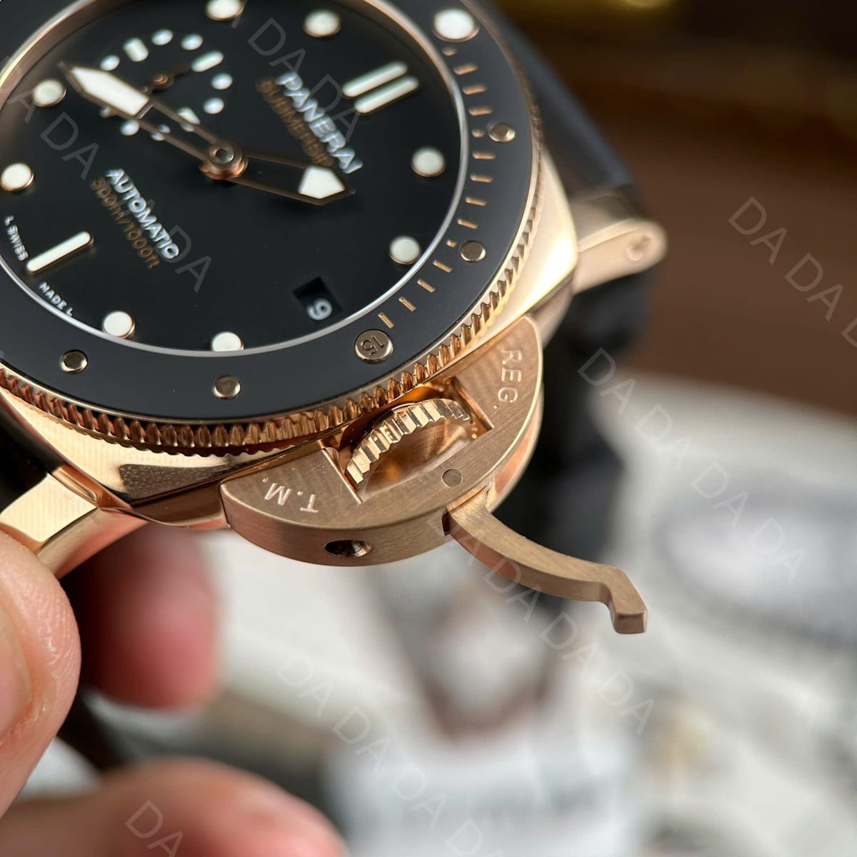 파네라이 섭머저블 PAM974 로즈골드 검판 러버밴드 42mm 7