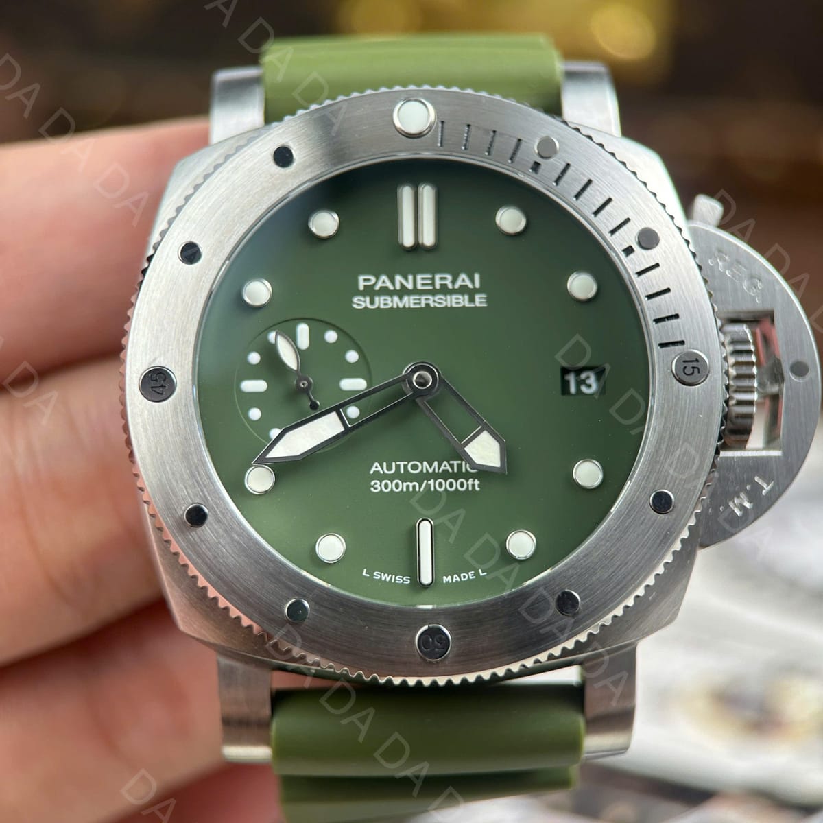 파네라이 섭머저블 PAM01055 그린 러버밴드 42mm 12