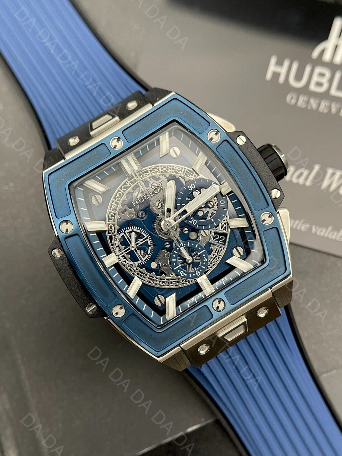 위블로 스피릿 오브 빅뱅 티타늄 블루베젤 러버밴드 42mm 3