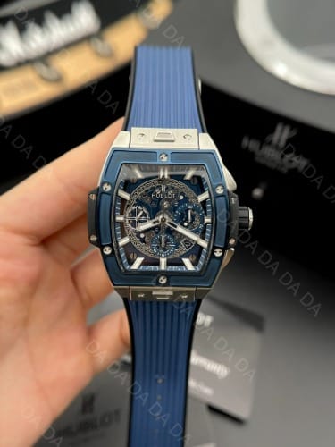 위블로 스피릿 오브 빅뱅 티타늄 블루베젤 러버밴드 42mm