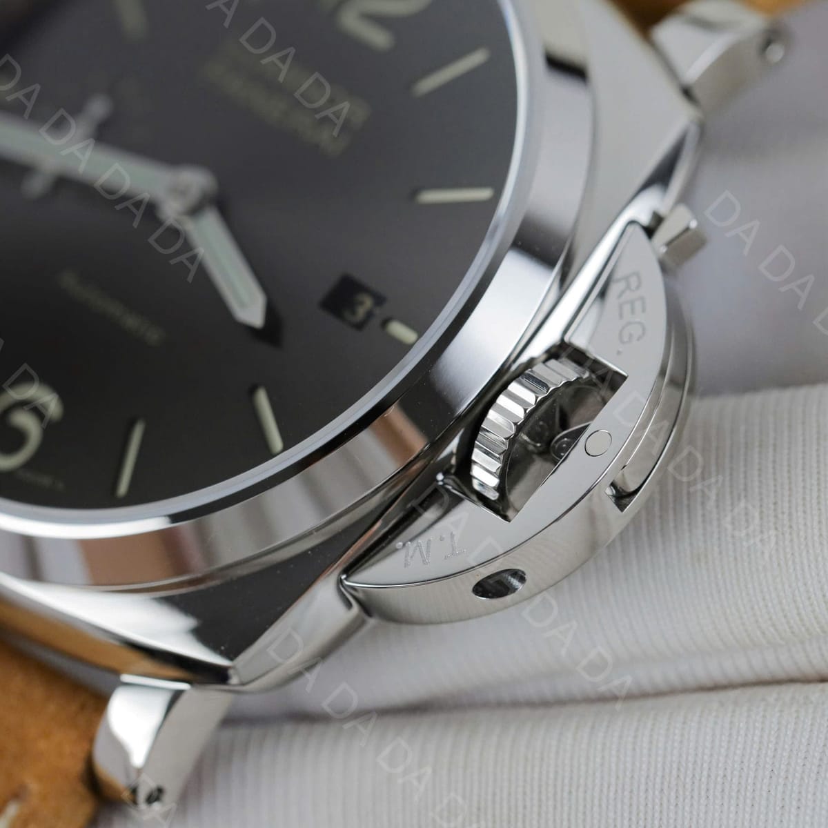 파네라이 루미노르 PAM904 스틸 검판 브라운 가죽스트랩 42mm 5