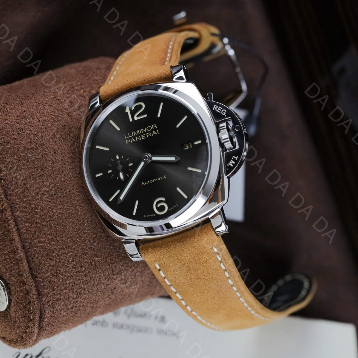 파네라이 루미노르 PAM904 스틸 검판 브라운 가죽스트랩 42mm 9