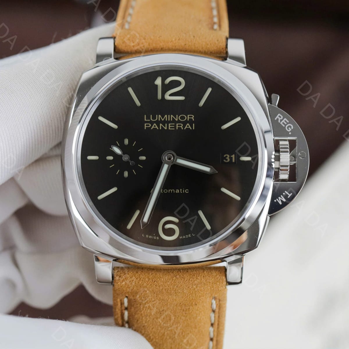 파네라이 루미노르 PAM904 스틸 검판 브라운 가죽스트랩 42mm 10
