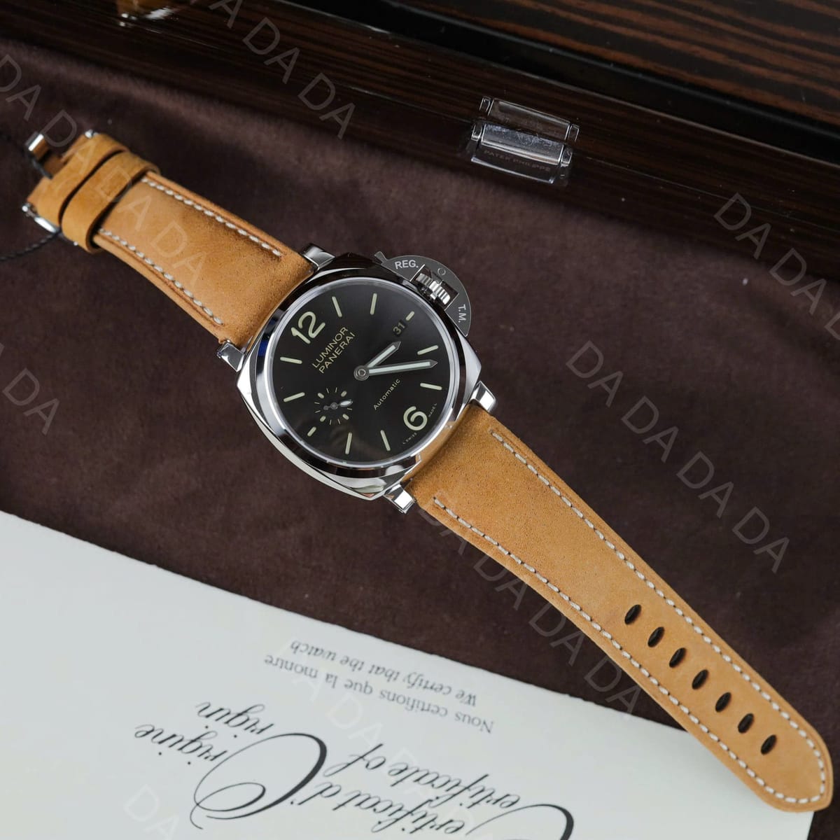 파네라이 루미노르 PAM904 스틸 검판 브라운 가죽스트랩 42mm 11