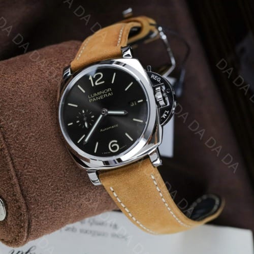 파네라이 루미노르 PAM904 스틸 검판 브라운 가죽스트랩 42mm