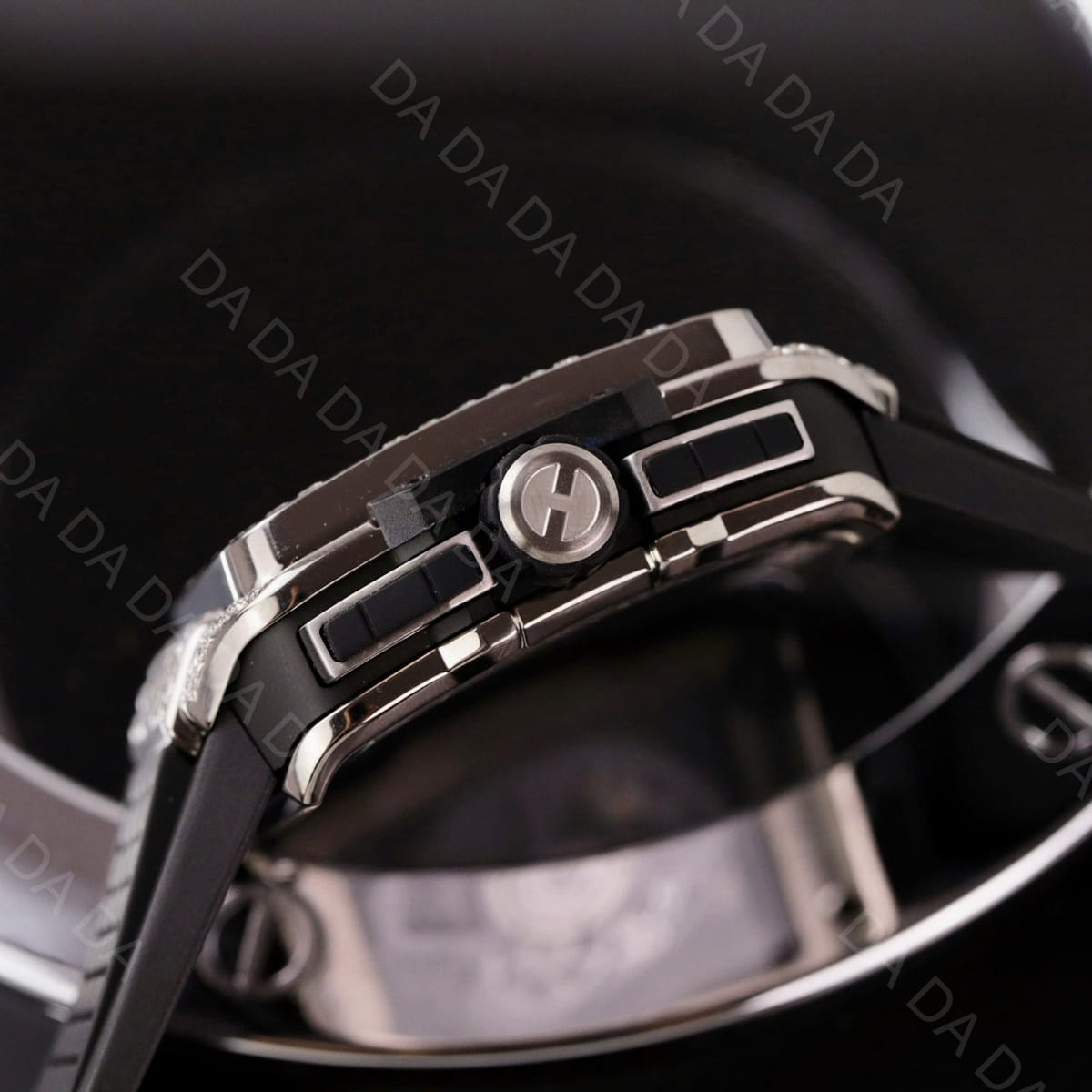 위블로 스퀘어 뱅 유니코 티타늄 풀다이아셋팅 러버밴드 42mm 7