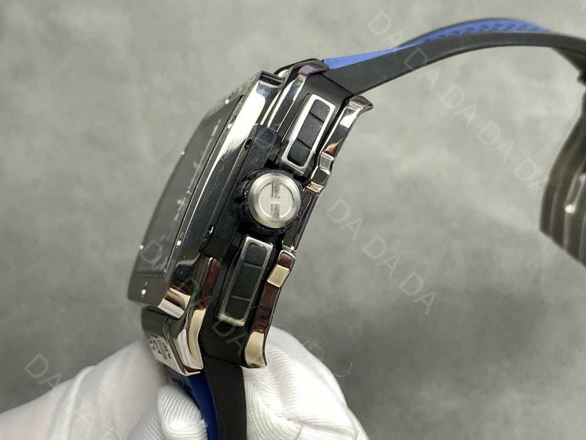 위블로 스퀘어 뱅 유니코 티타늄 블루러버밴드 42mm 6