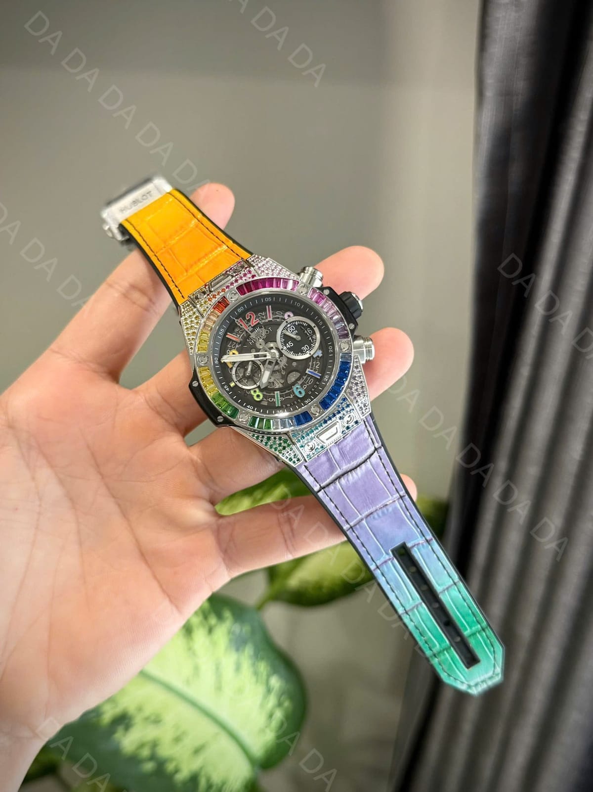 위블로 빅뱅 유니코 레인보우 티타늄 러버밴드 45mm 3