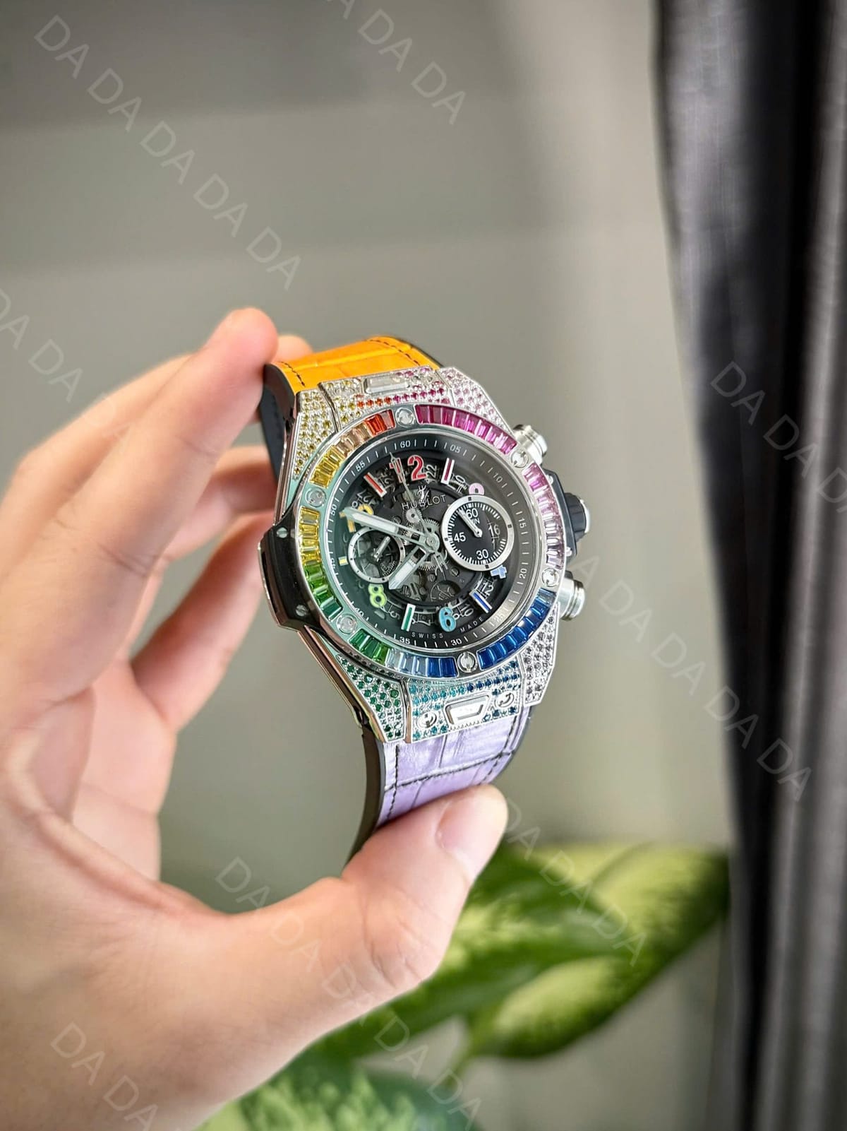 위블로 빅뱅 유니코 레인보우 티타늄 러버밴드 45mm 6