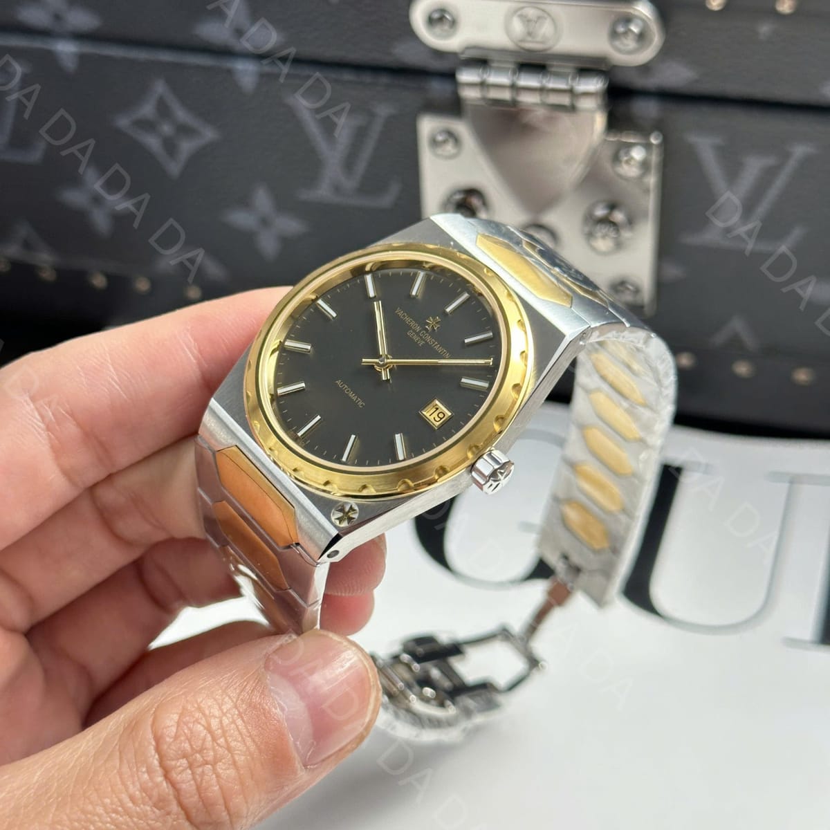 바쉐론콘스탄틴 히스토릭 222 콤비 그레이다이얼 37mm 5