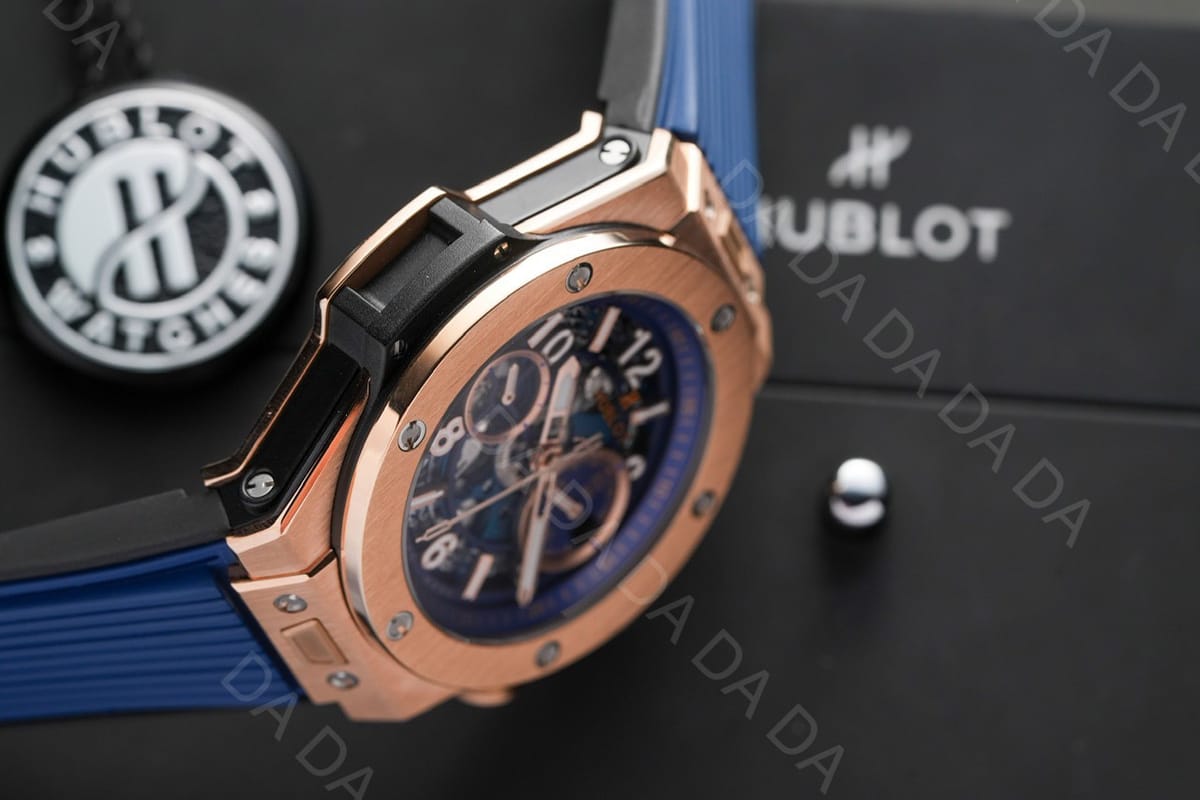 위블로 빅뱅 유니코 금통 블루 러버밴드 44mm 8