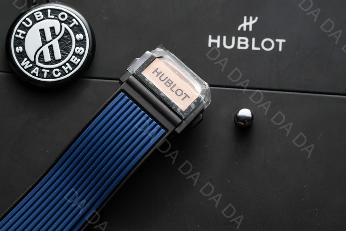위블로 빅뱅 유니코 금통 블루 러버밴드 44mm 10