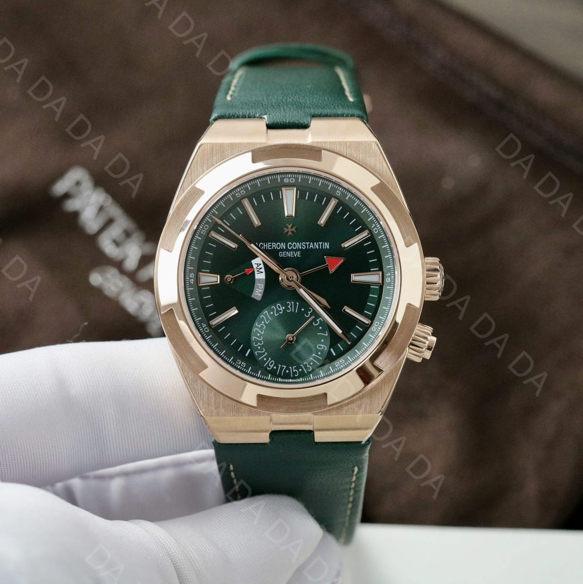 바쉐론콘스탄틴 오버시즈 7900v 듀얼타임 그린 가죽밴드 41mm 3