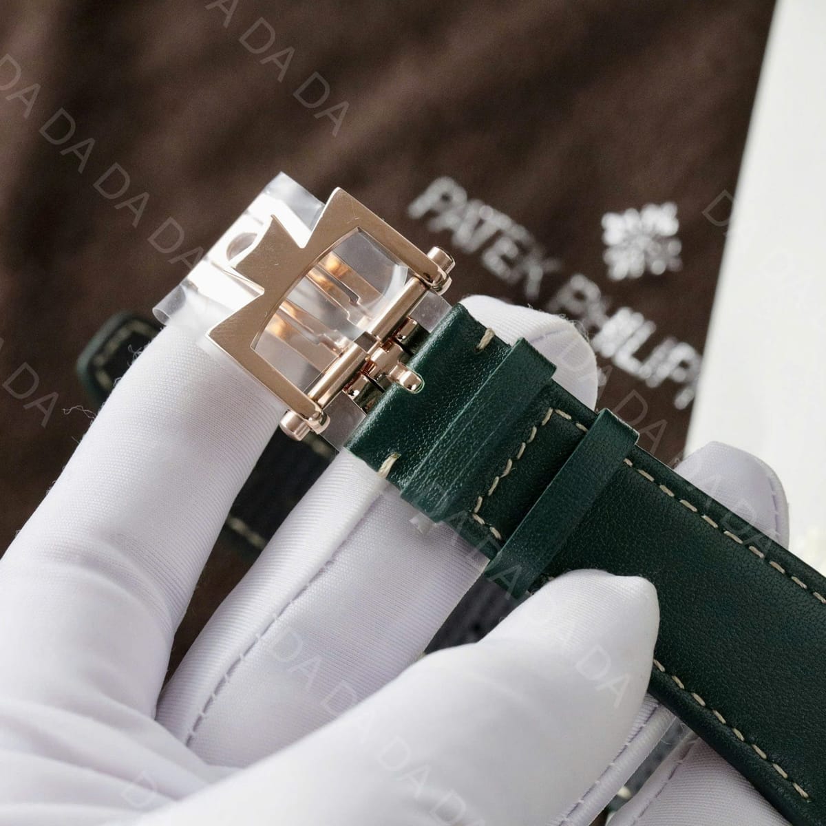 바쉐론콘스탄틴 오버시즈 7900v 듀얼타임 그린 가죽밴드 41mm 8