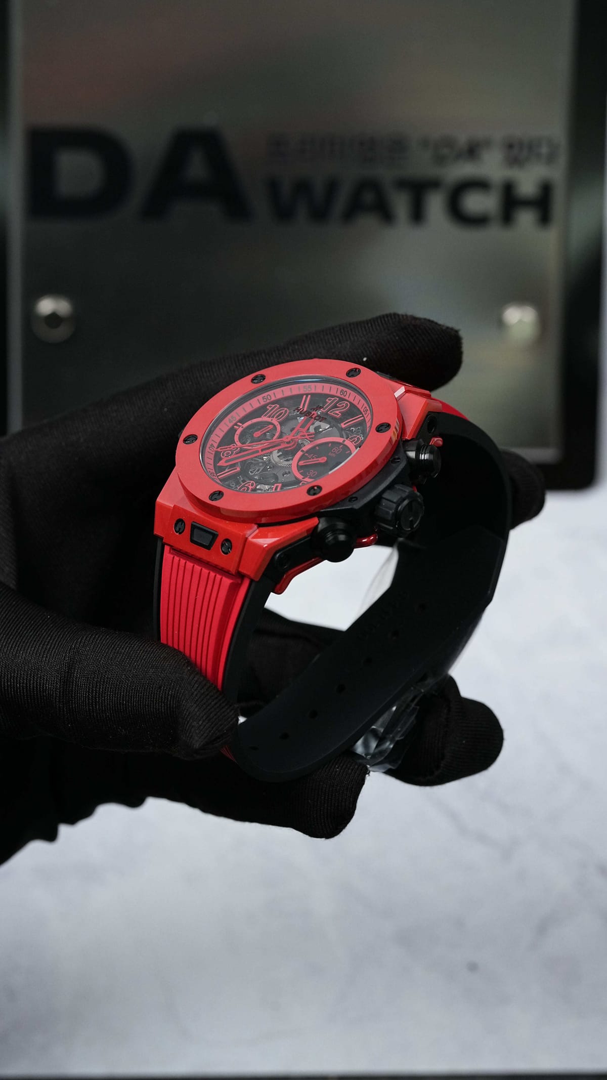 위블로 빅뱅 유니코 레드 러버밴드 42mm 6