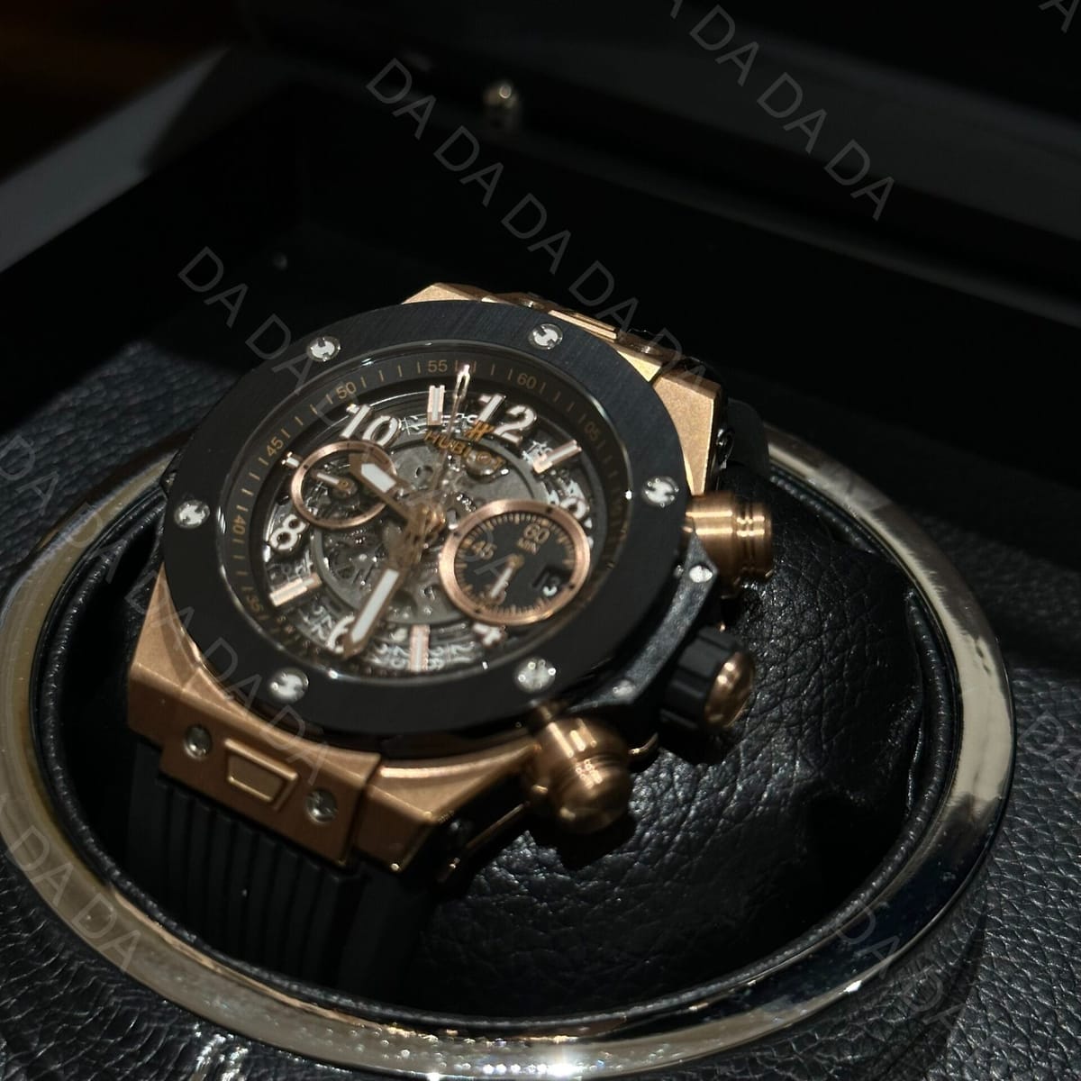 위블로 빅뱅 유니코 금통 블랙베젤 러버밴드 42mm 6