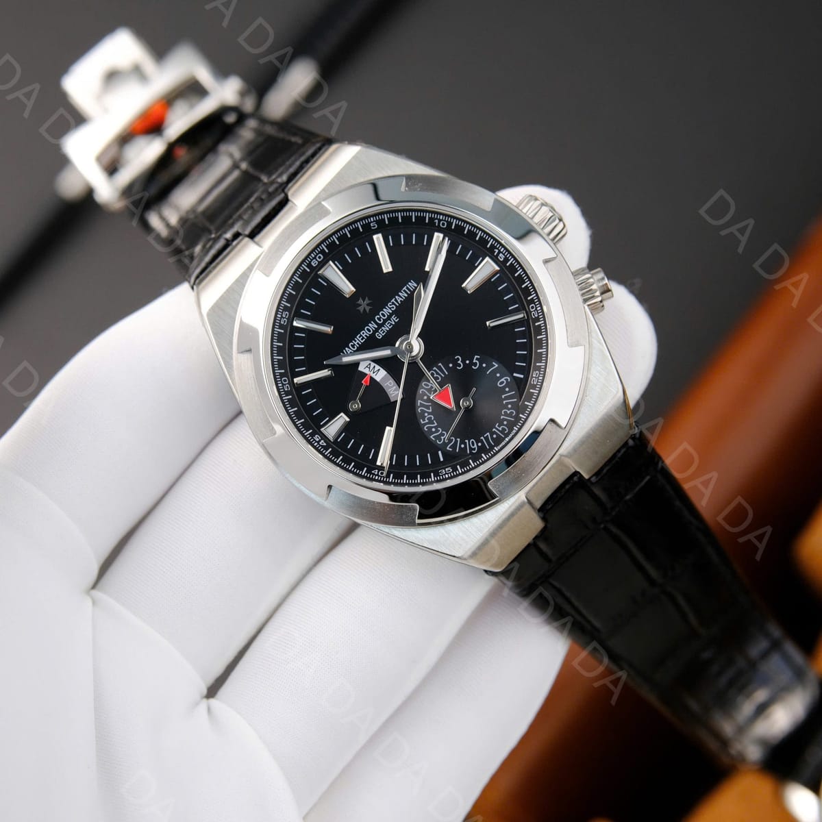 바쉐론콘스탄틴 오버시즈 7900v 듀얼타임 검판 가죽밴드 41mm 3
