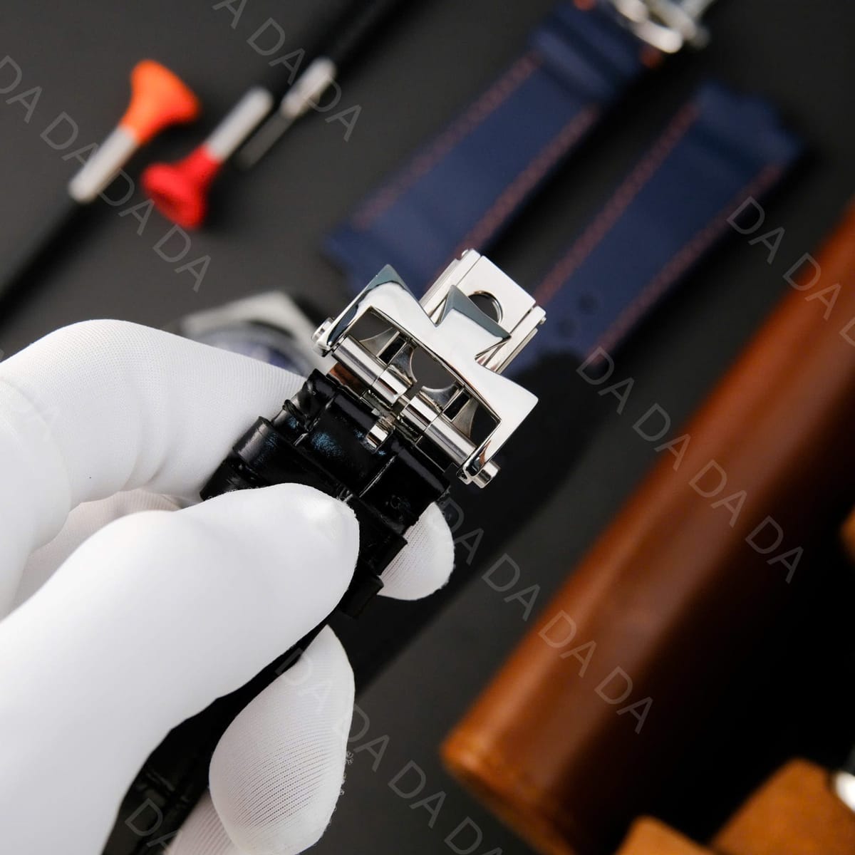 바쉐론콘스탄틴 오버시즈 7900v 듀얼타임 검판 가죽밴드 41mm 11