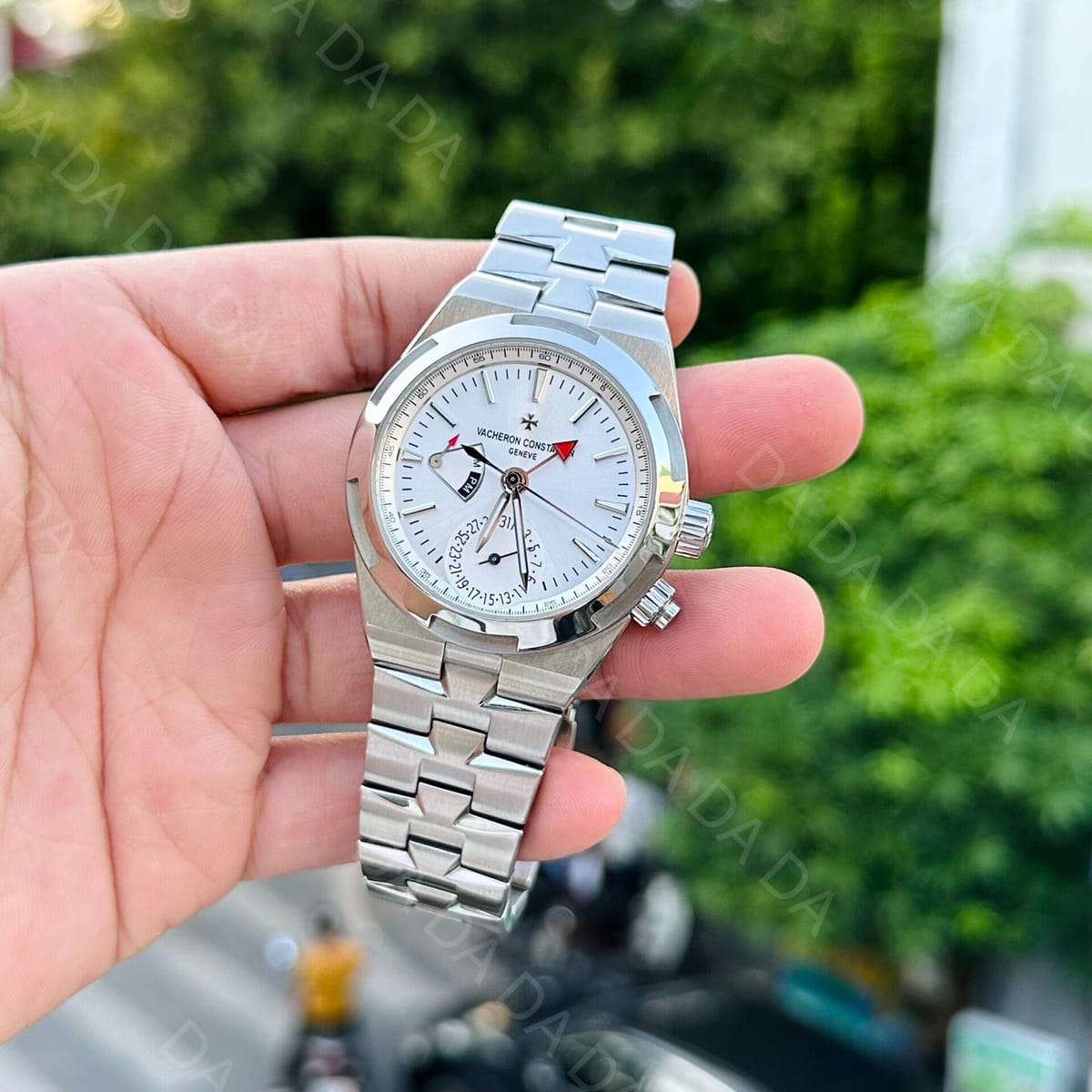 바쉐론콘스탄틴 오버시즈 7900v 듀얼타임 스틸 흰판 41mm 4