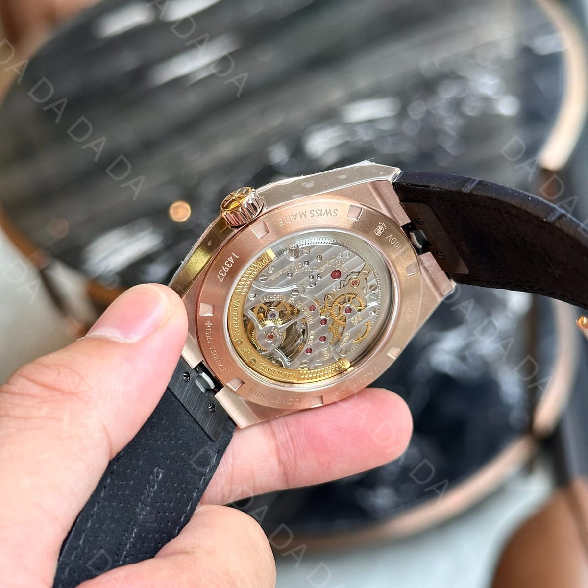 바쉐론콘스탄틴 오버시즈 6000v 금통 청판 뚜르비옹 가죽밴드 42.5mm 6
