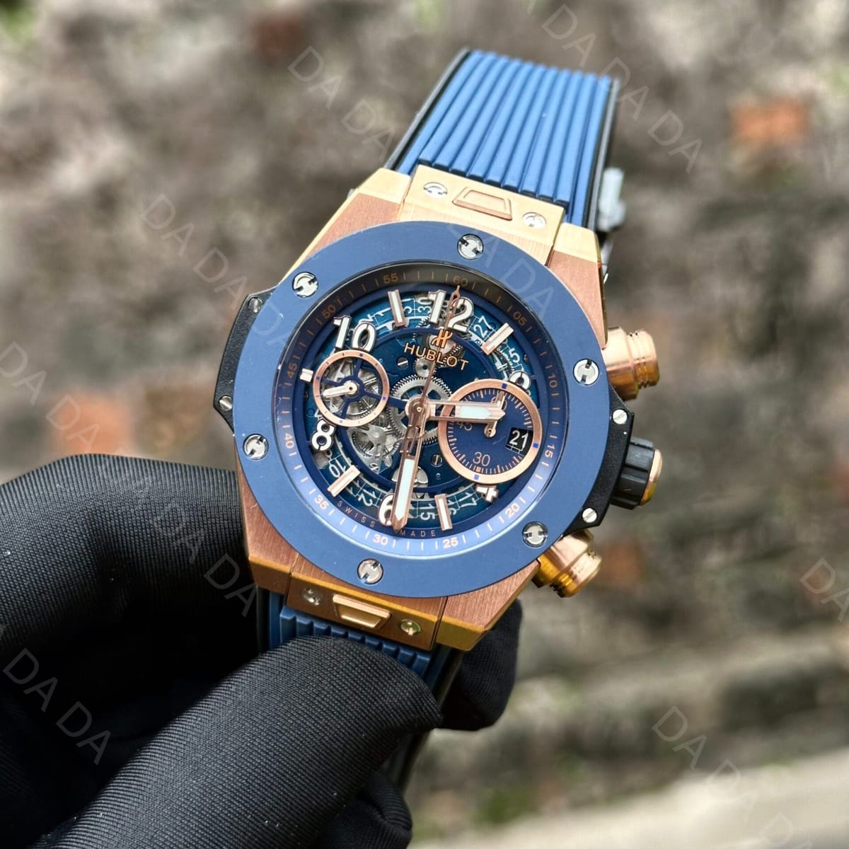 위블로 빅뱅 유니코 금통 블루베젤 러버밴드 44mm 4