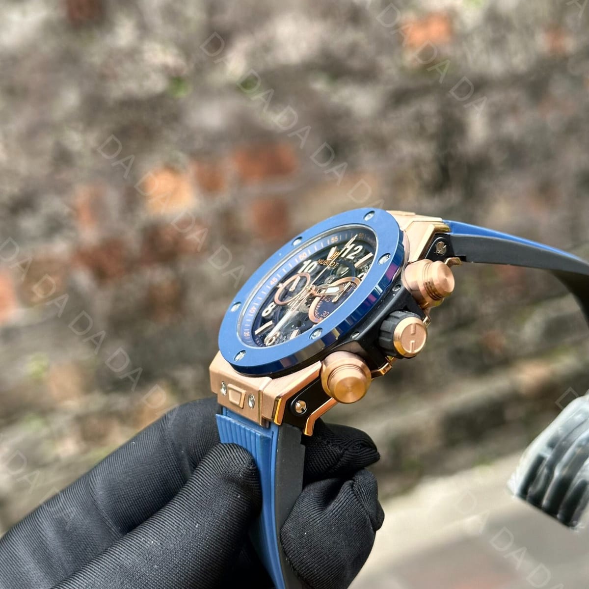 위블로 빅뱅 유니코 금통 블루베젤 러버밴드 44mm 5