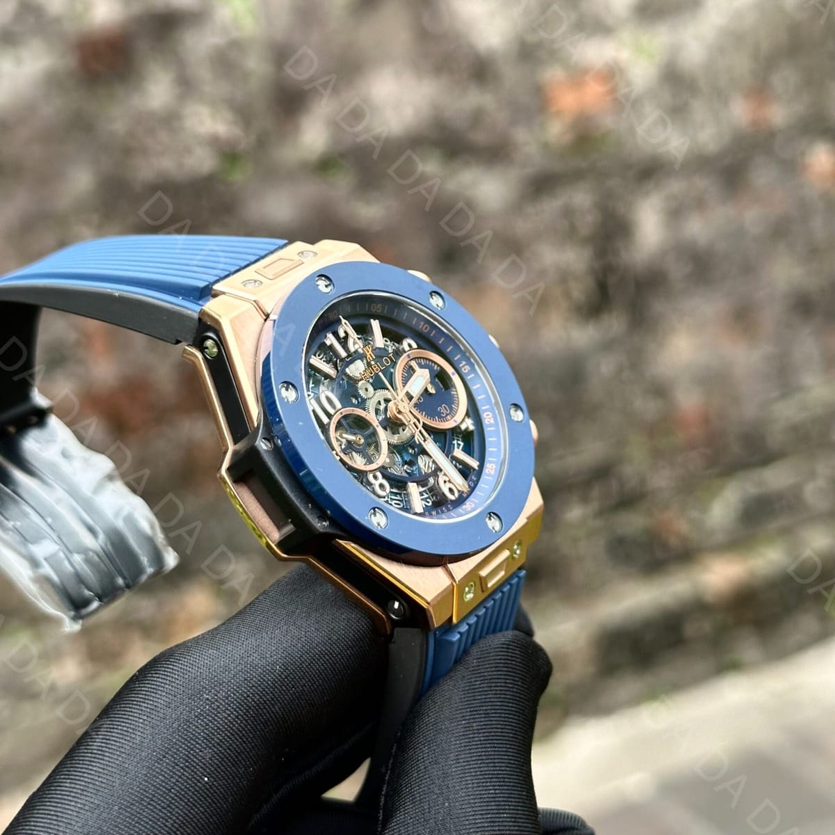 위블로 빅뱅 유니코 금통 블루베젤 러버밴드 44mm 6