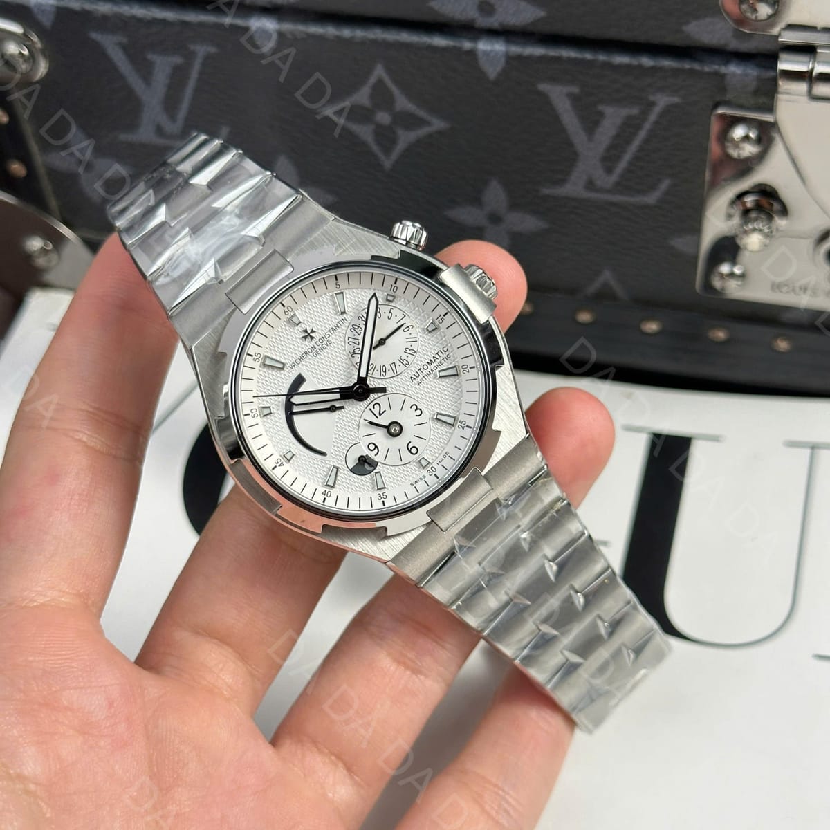 바쉐론콘스탄틴 오버시즈 47450 듀얼타임 스틸 흰판 42mm 3