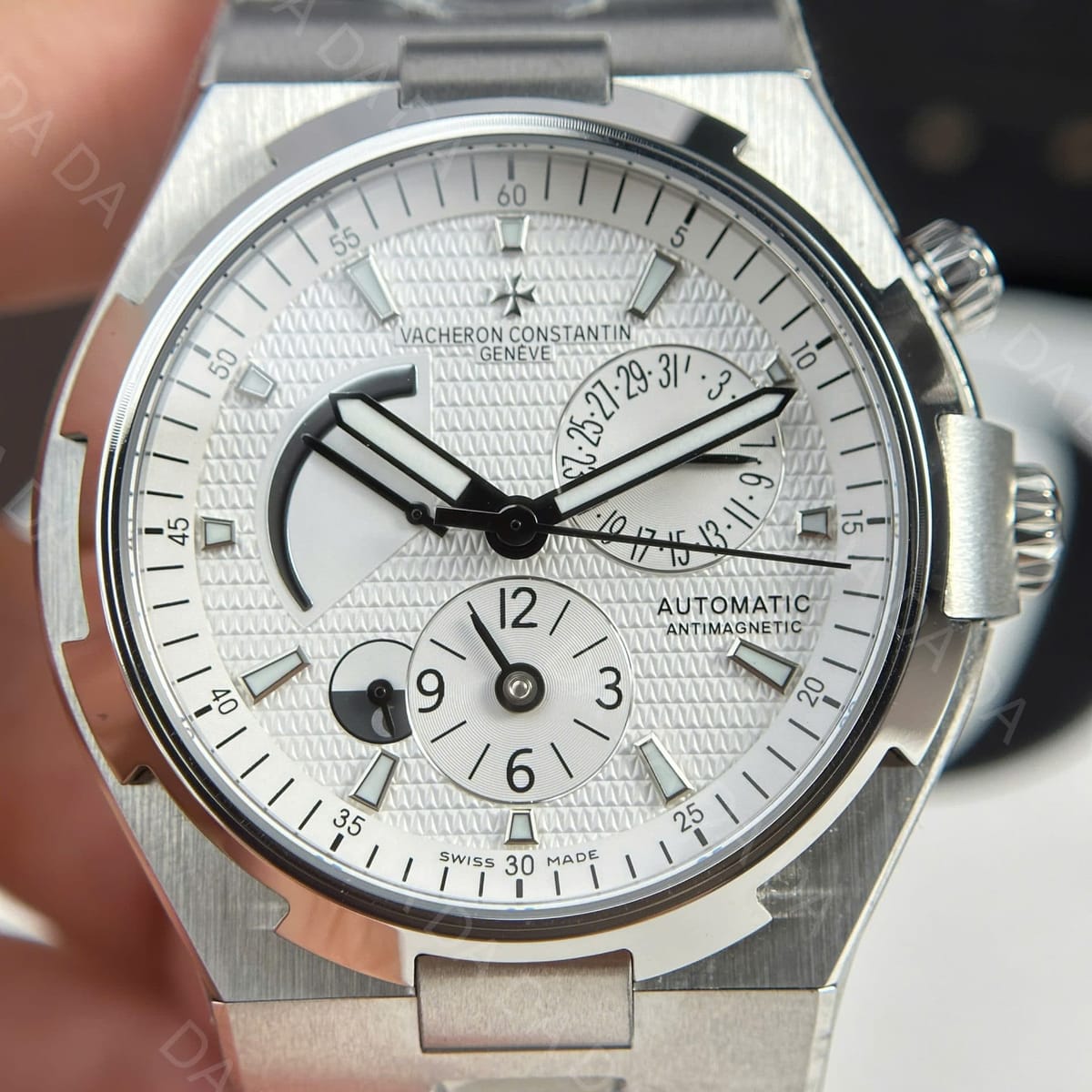 바쉐론콘스탄틴 오버시즈 47450 듀얼타임 스틸 흰판 42mm 4