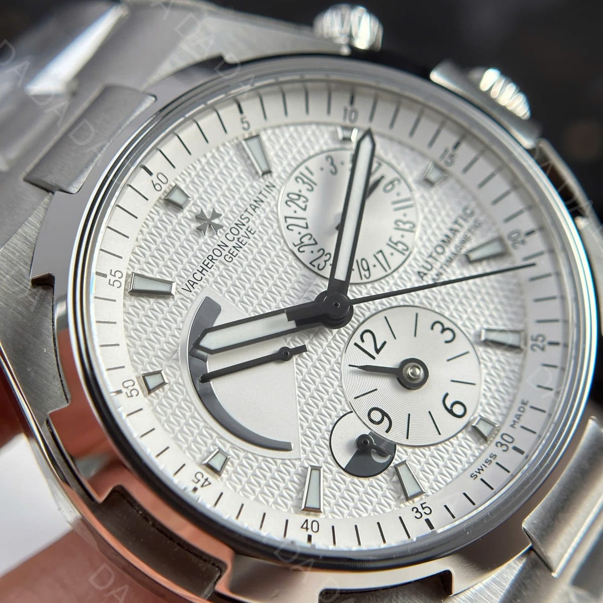 바쉐론콘스탄틴 오버시즈 47450 듀얼타임 스틸 흰판 42mm 5