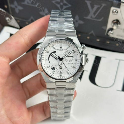 바쉐론콘스탄틴 오버시즈 47450 듀얼타임 스틸 흰판 42mm