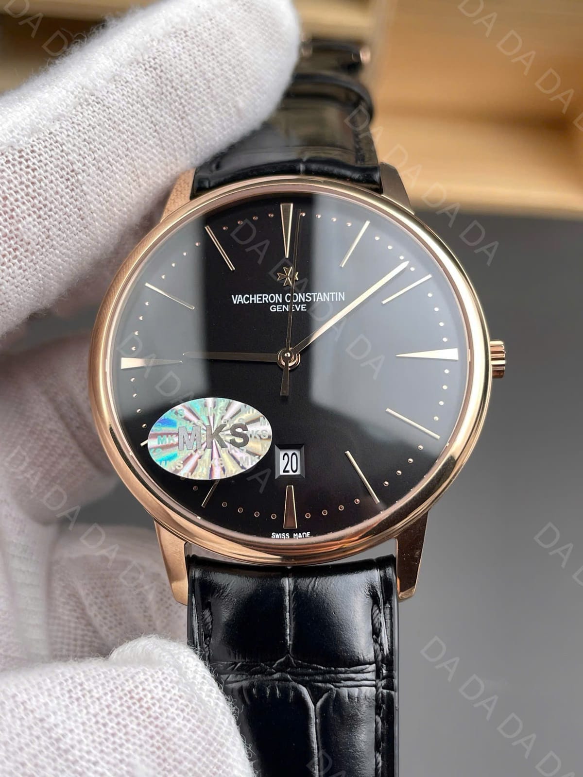 바쉐론콘스탄틴 페트리모니 85180 금통 블랙다이얼 가죽스트랩 40mm 5