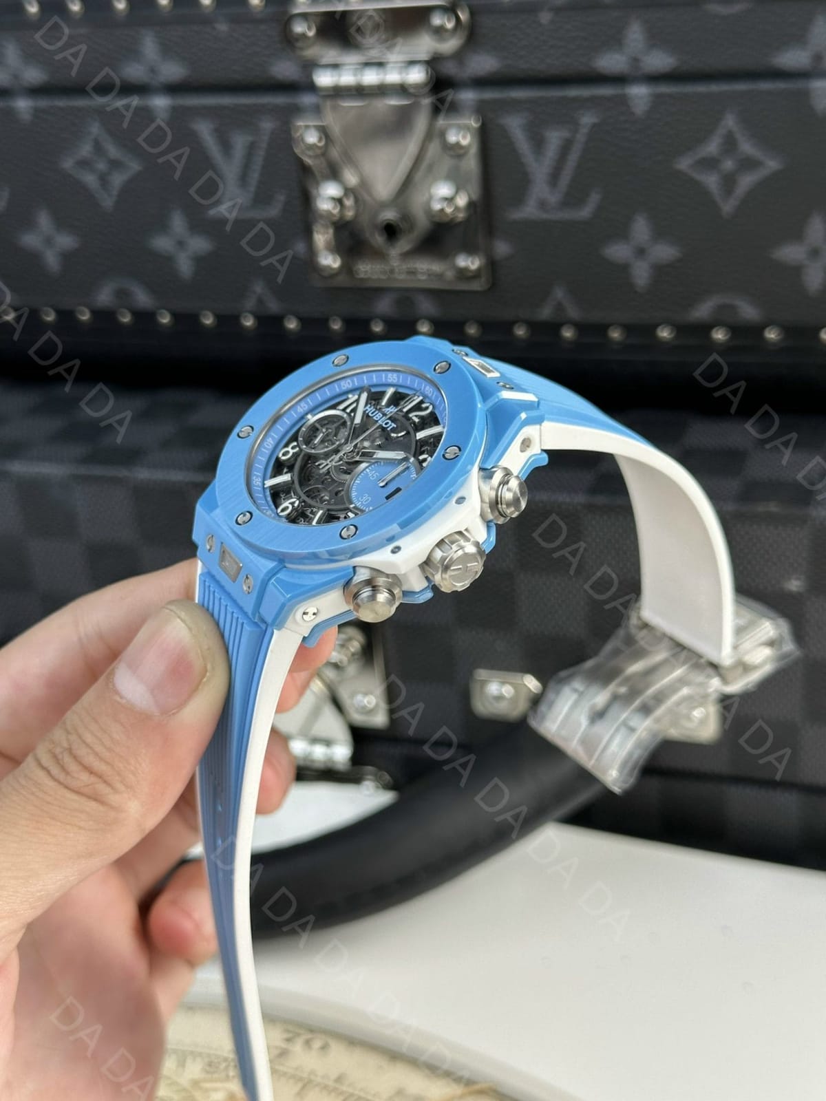 위블로 빅뱅 유니코 스카이블루 세라믹 러버밴드 42mm 6