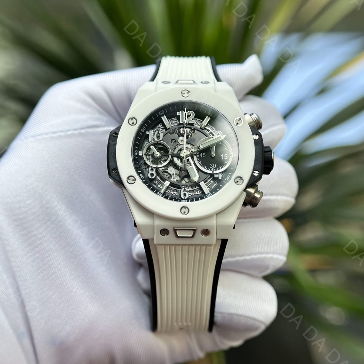 위블로 빅뱅 유니코 화이트 세라믹 러버밴드 44mm 3