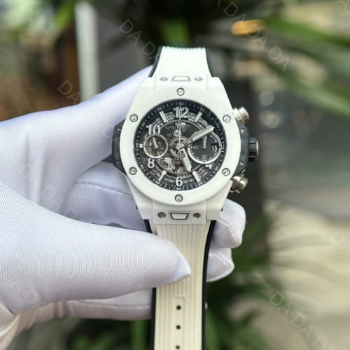 위블로 빅뱅 유니코 화이트 세라믹 러버밴드 44mm