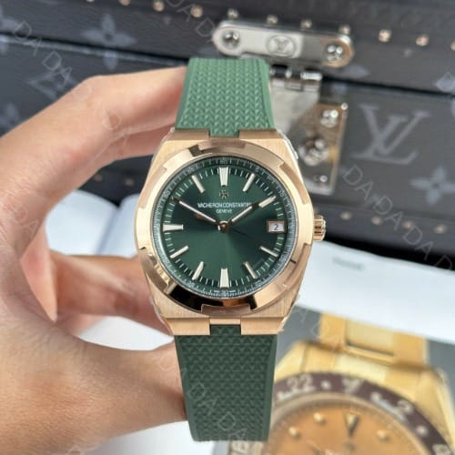 바쉐론콘스탄틴 오버시즈 4500v 금통 그린다이얼 러버밴드 41mm