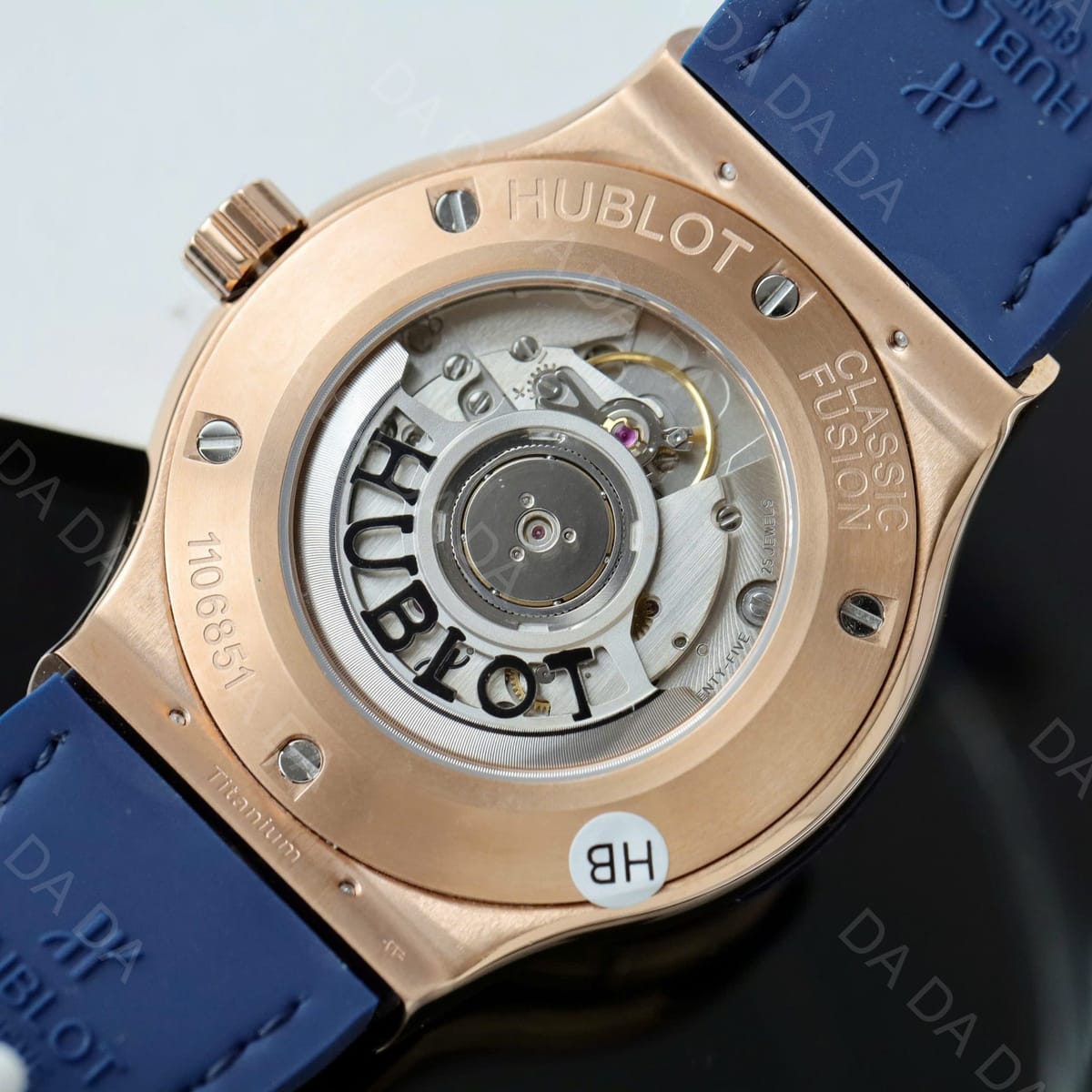 위블로 클래식퓨전 금통 블루다이얼 풀다이아셋팅 러버밴드 42mm 9