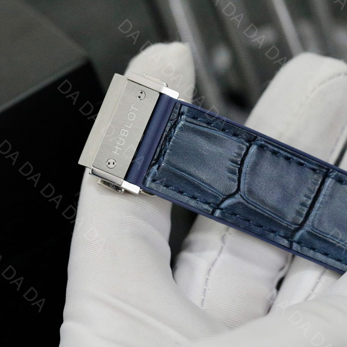 위블로 클래식퓨전 티타늄 블루다이얼 다이아베젤 러버밴드 42mm 7