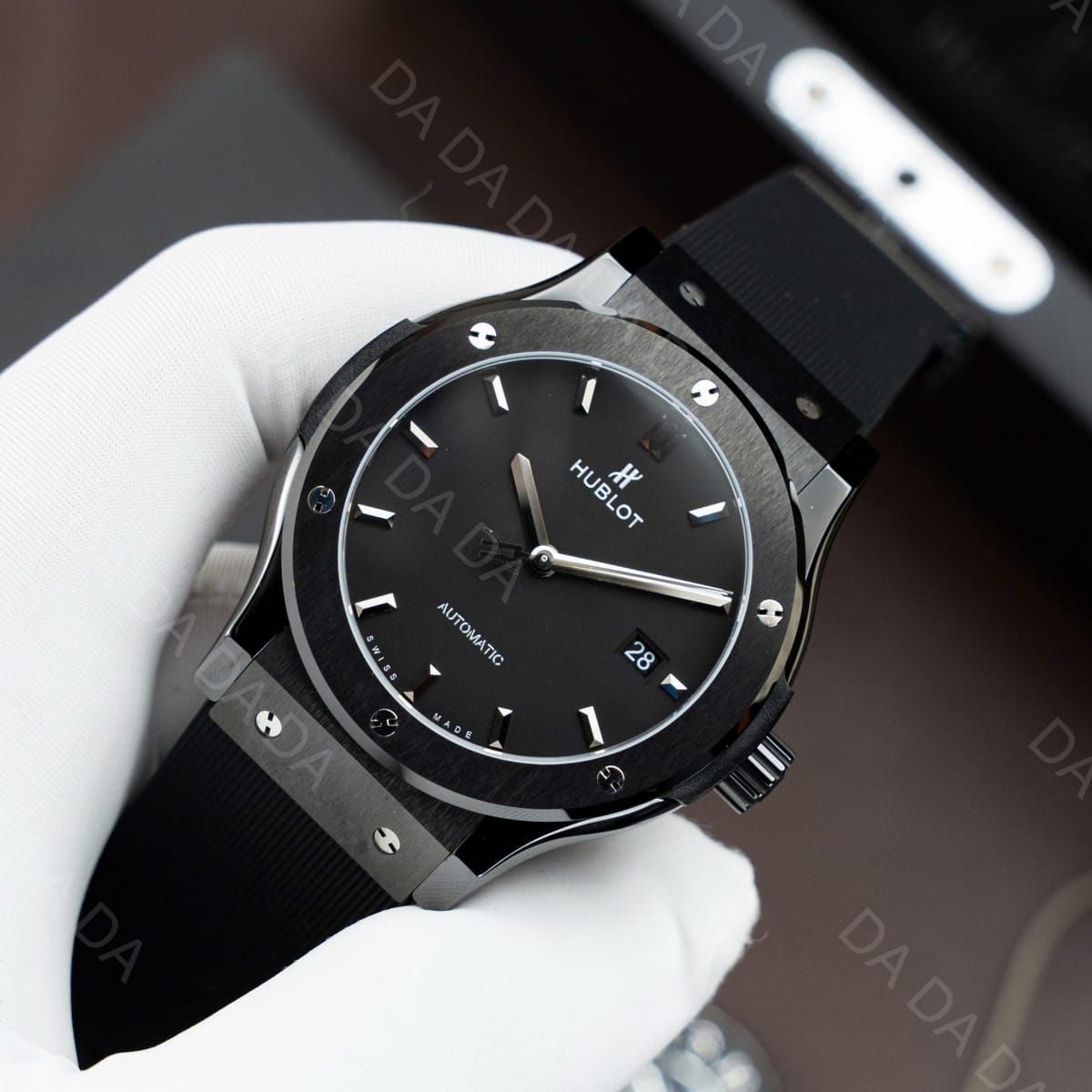 위블로 클래식퓨전 올블랙 세라믹 러버밴드 42mm 3
