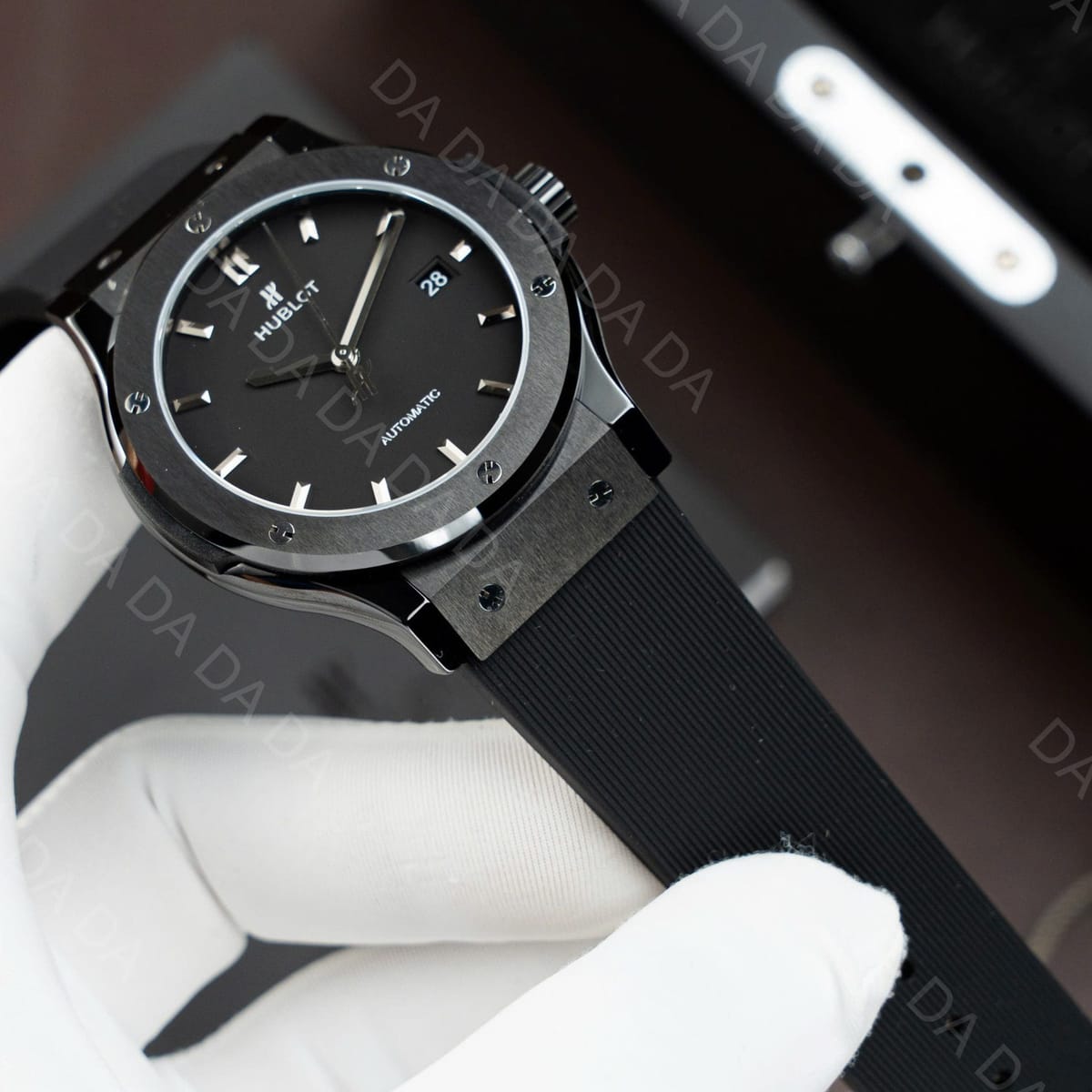 위블로 클래식퓨전 올블랙 세라믹 러버밴드 42mm 4