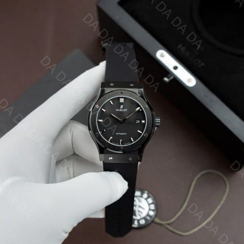 위블로 클래식퓨전 올블랙 세라믹 러버밴드 42mm