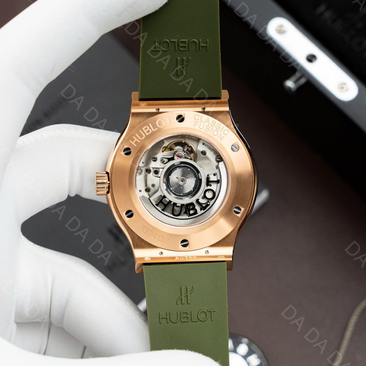 위블로 클래식퓨전 콤비 그린다이얼 러버밴드 42mm 8