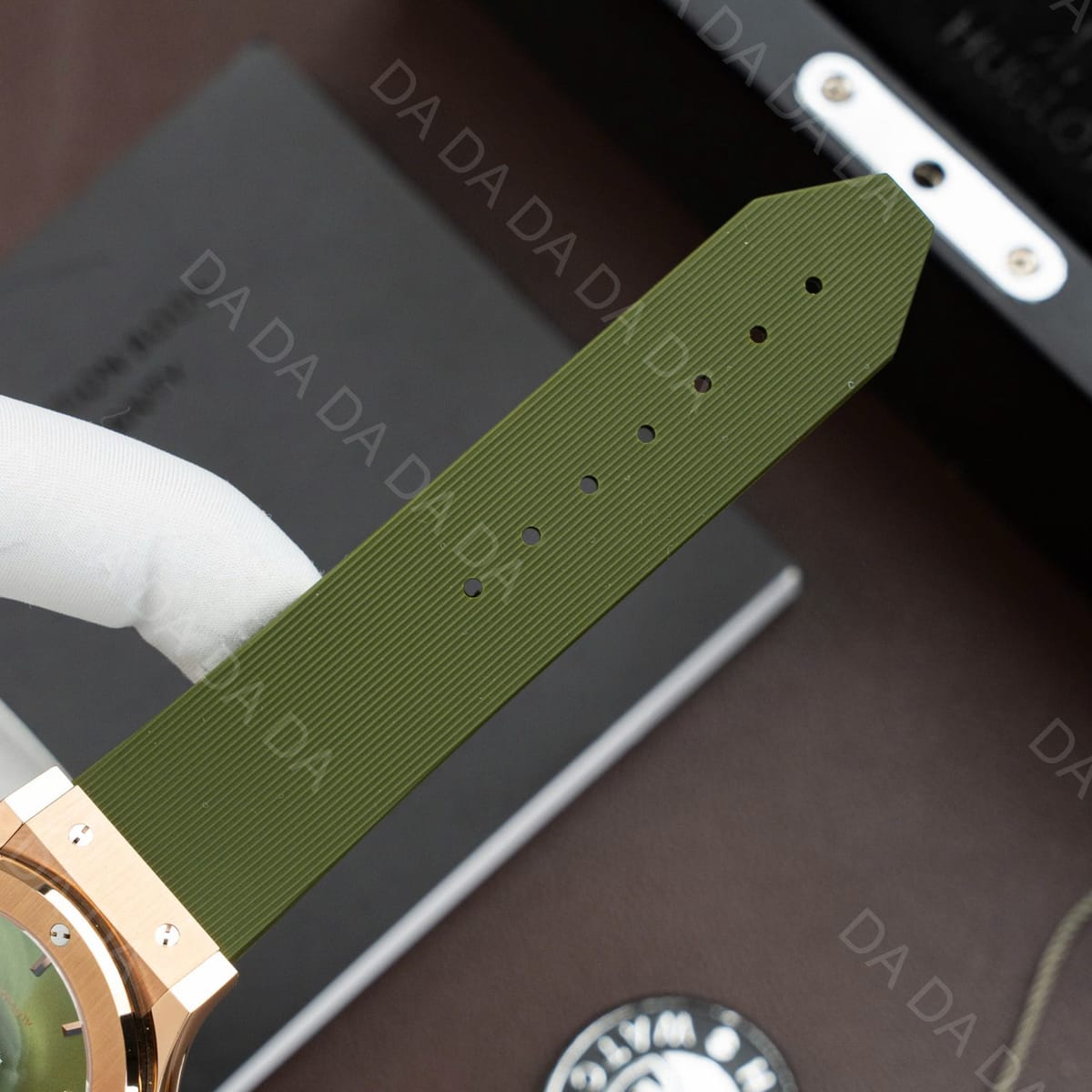 위블로 클래식퓨전 콤비 그린다이얼 러버밴드 42mm 10