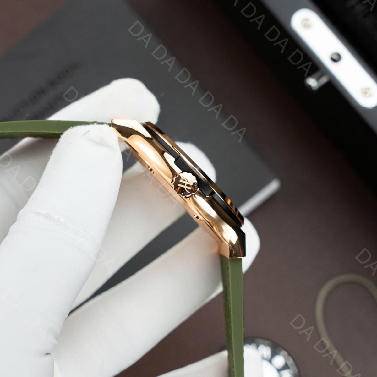 위블로 클래식퓨전 콤비 그린다이얼 가죽러버밴드 42mm 6