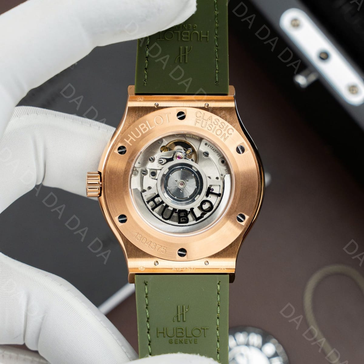 위블로 클래식퓨전 콤비 그린다이얼 가죽러버밴드 42mm 8