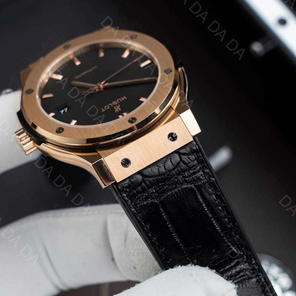 위블로 클래식퓨전 콤비 블랙다이얼 가죽스트랩 42mm 5
